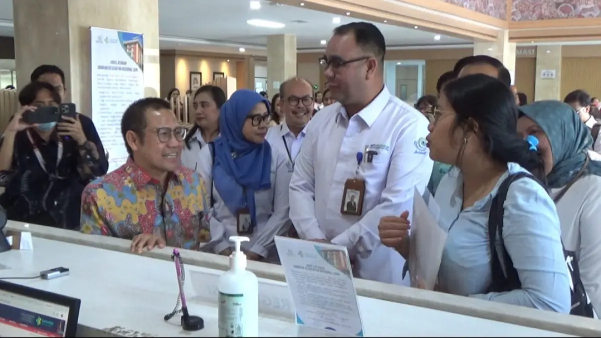 Menteri Koordinator Bidang Pemberdayaan Masyarakat, Muhaimin Iskandar alias Cak Imin memantau program Jaminan Kesehatan Nasional di RSUP Prof. Ngoerah Denpasar. (ist/radarbali.id)