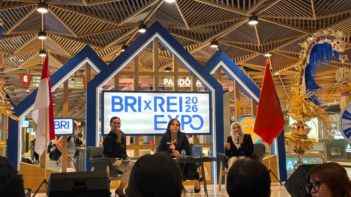 Talkshow BRI Prioritas dan BRI Life pada REI Expo 2026 di Living World Denpasar, Jumat (10/7/2026).