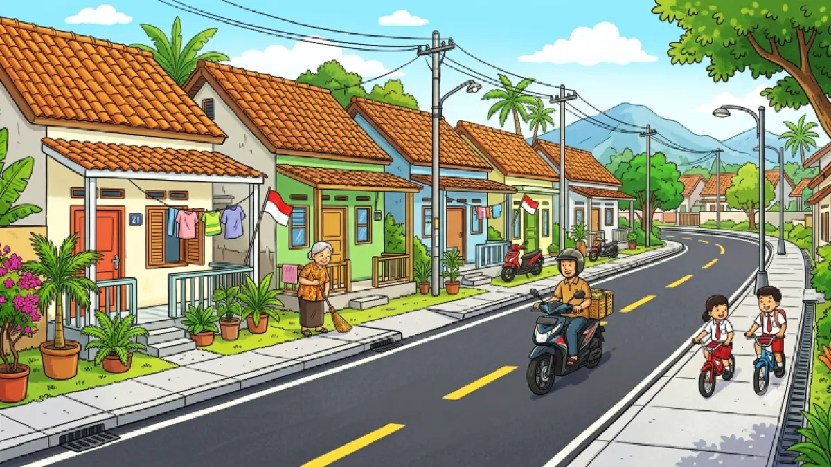 Ilustrasi perumahan untuk rakyat. (gambar digital gemini/radar bali)