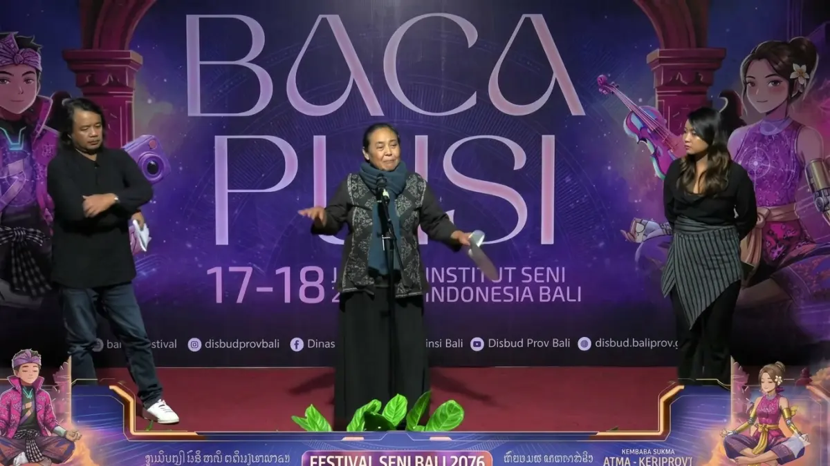 Lomba baca puisi Festival Seni Bali Jani (FSBJ) VIII di hari kedua (18/7/2026).