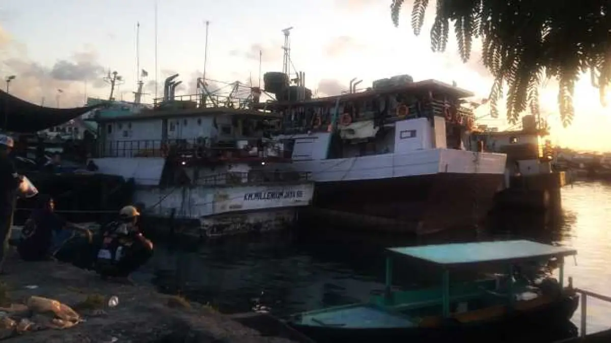 BERSANDAR : Kapal perikanan di Pelabuhan Benoa, Bali. Pelabuhan ini menjadi salah satu pusat pendaratan dan distribusi hasil perikanan tangkap terbesar di Indonesia serta menjadi tempat ribuan awak kapal perikanan bekerja.(foto-foto: I Wayan Widyantara)