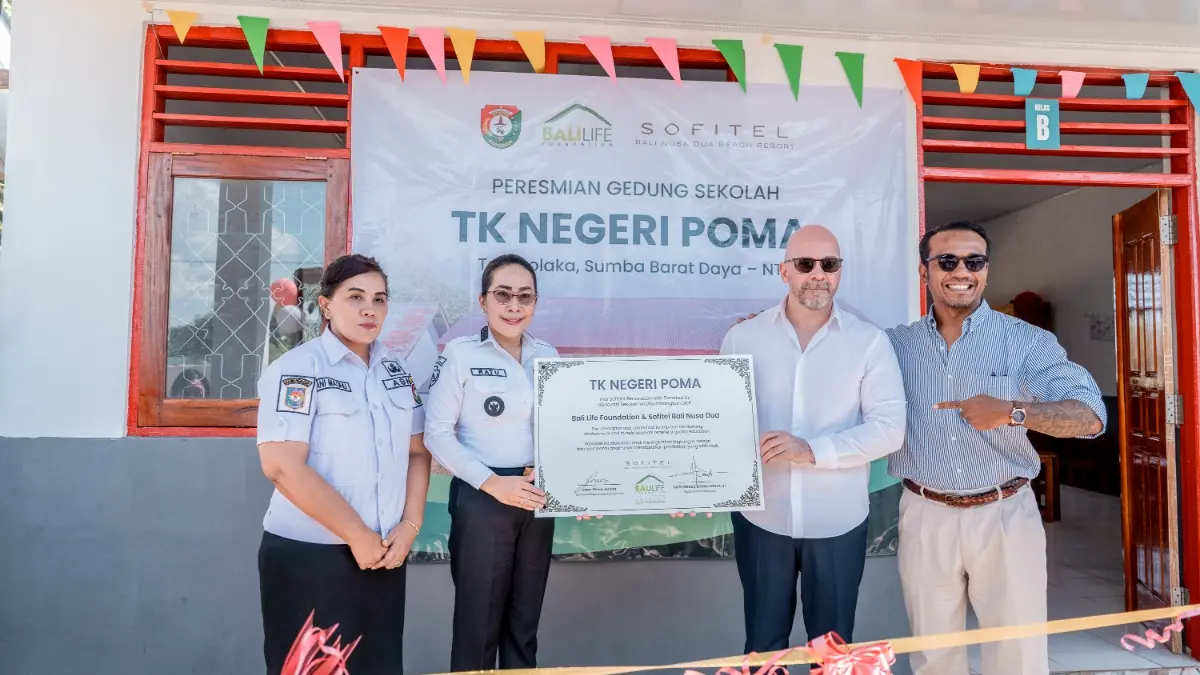 Pada 15 Juli 2026, Sofitel Bali Nusa Dua Beach Resort bersama Bali Life Foundation meresmikan sebuah sekolah baru di kawasan Tambolaka, Sumba Barat Daya.&nbsp;