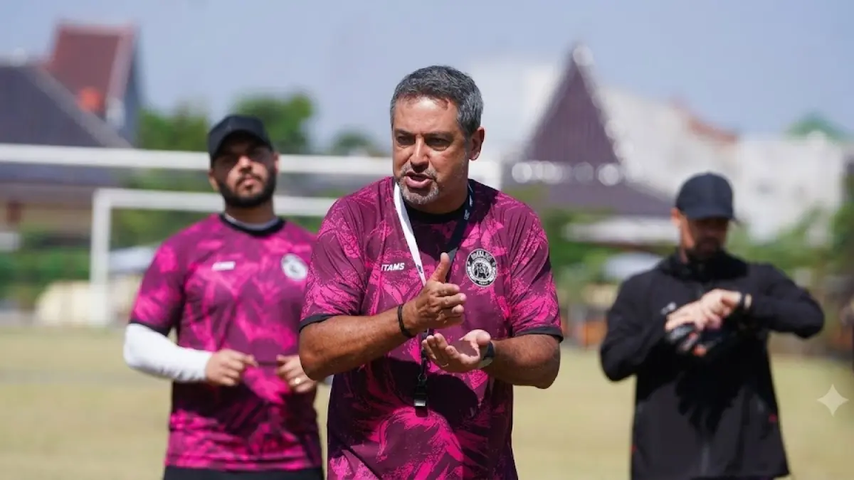 Pelatih Arema Marcos Santos. Arema menjadikan Piala Presiden sebagai ajang peningkatan chemistry tim menjelang Super League 2026 pada Oktober nanti.