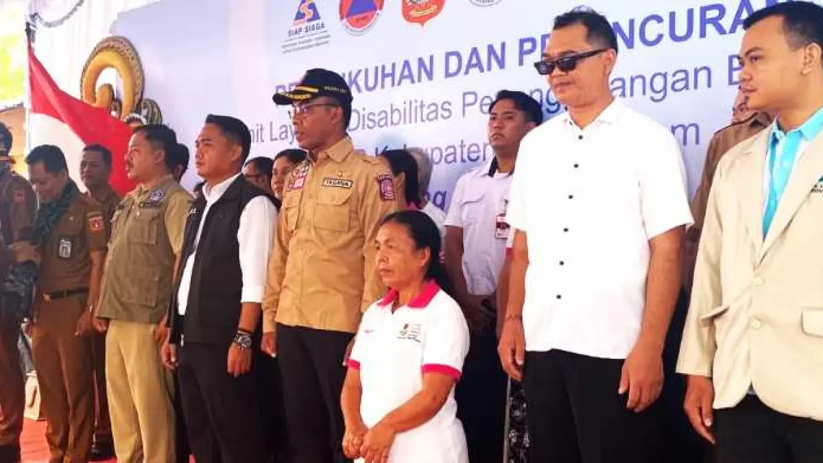 PELOPOR MITIGASI : Peluncuran unit layanan disabilitas penanggulangan bencana BPBD Karangasem. (zulfika Rahman)