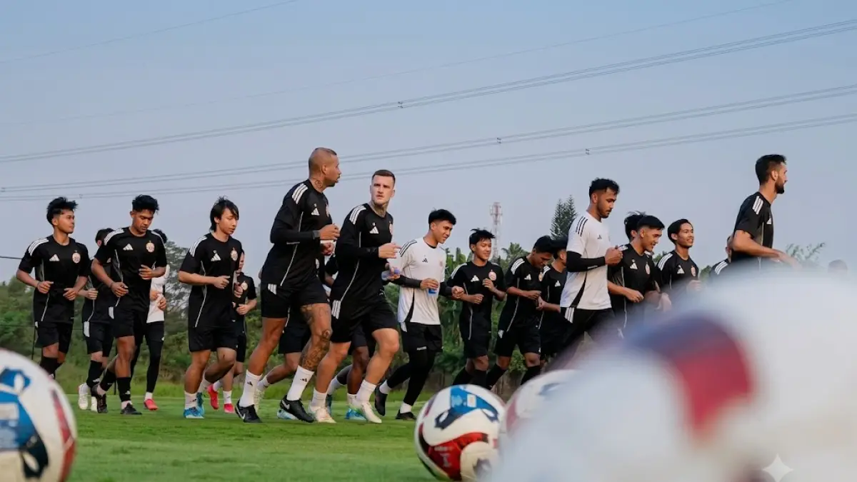 Pemain Persija saat berlatih di Persija Training Ground, Bojongsari, Sawangan, Depok. (Persija Media)