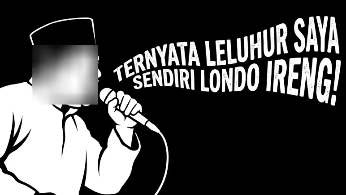 Ilustrasi plesetan pidato Londo Ireng. (gambar digital gemini/radar bali)