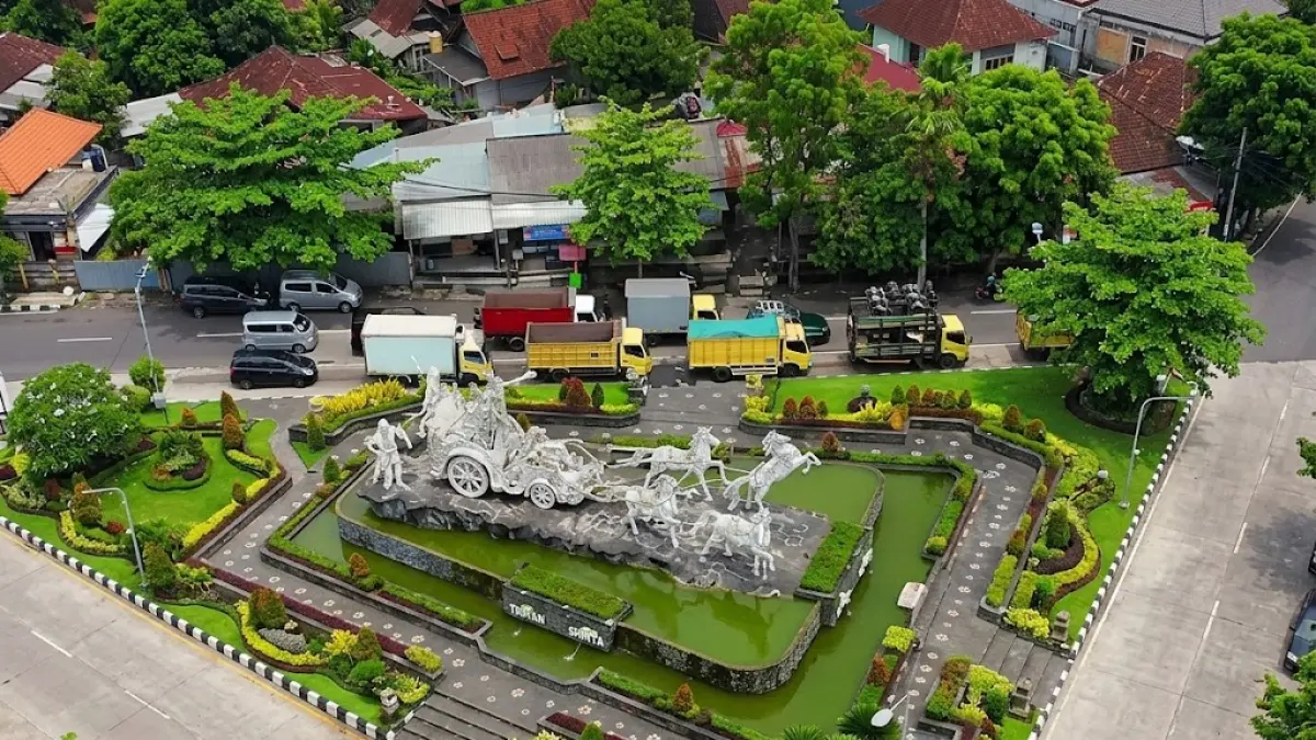 Taman Rama Shinta yang akan menjadi pintu masuk jalan arteri Mengwi-Batubulan.