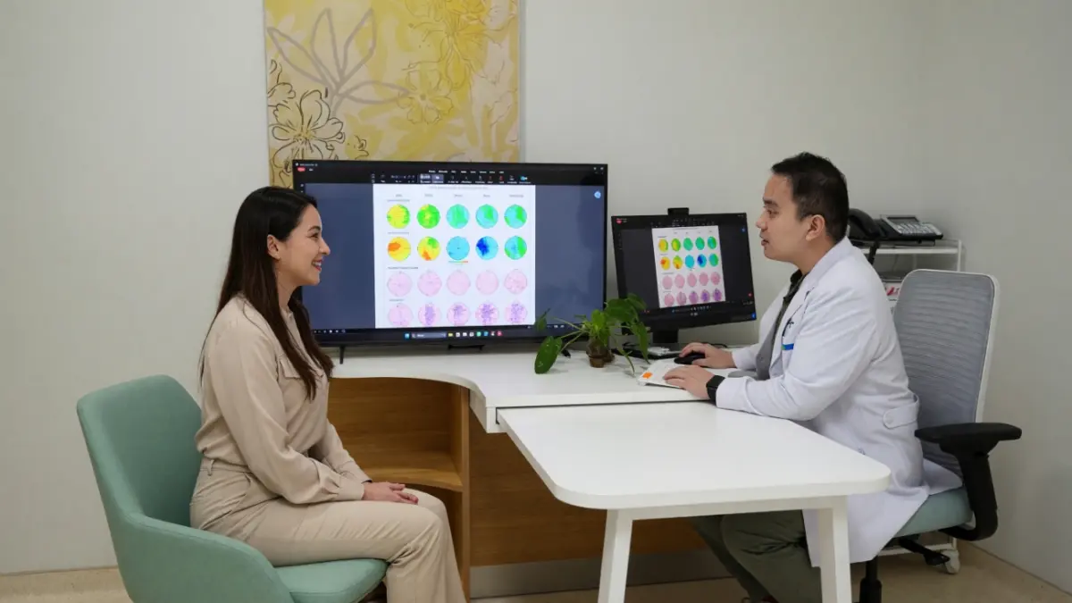 QEEG merupakan metode analisis yang mengolah rekaman aktivitas listrik otak dari kulit kepala menjadi angka, grafik, dan peta warna.