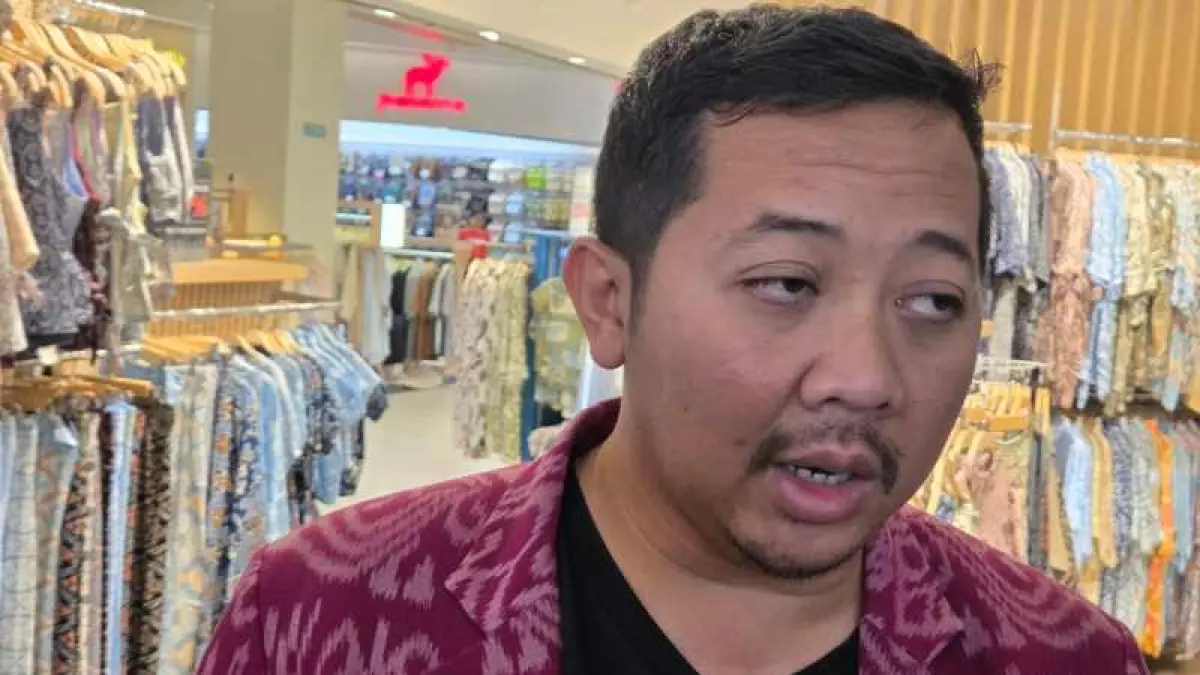 BIDIK PASAR GLOBAL : I Wayan Gede Ari Danangga selaku Komisaris Cap Bali Group selaku penyelenggara . (marsellus pampur)