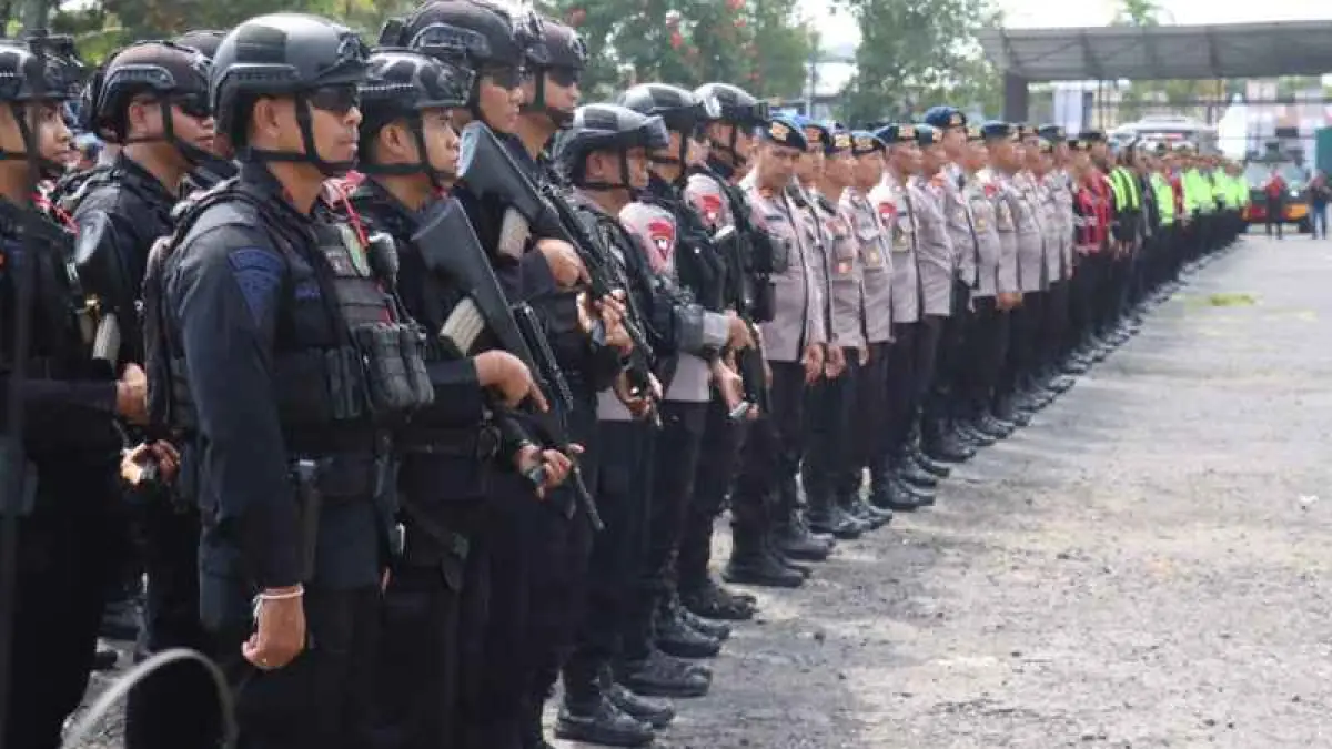 RIBUAN YANG JAGA! : Personel gabungan Polri dan TNI dikerahkan untuk Piala Presiden 2026. (foto: Polres Gianyar)