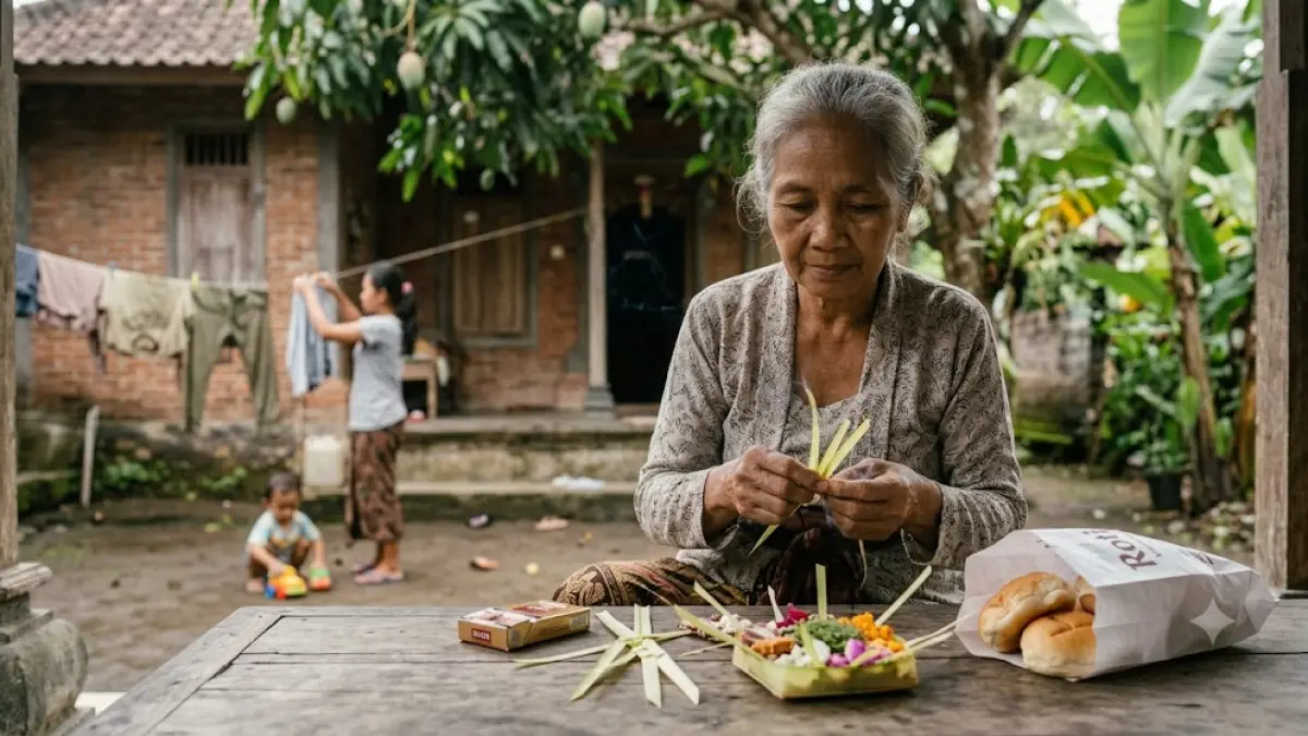 ilustrasi - Menurut survey BPS, rokok, roti, kue basah, dan kebutuhan untuk mebanten menyumbang angka kemiskinan di Bali.