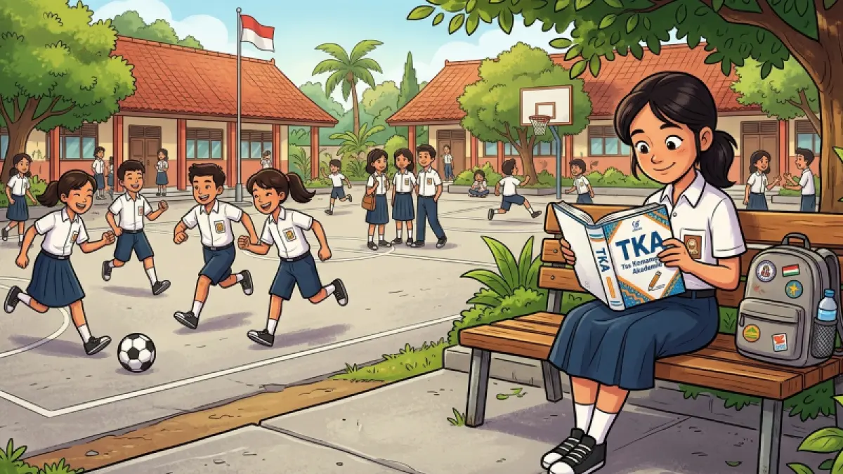 Ilustrasi aktivitas siswa-siswi SMP. (gambar digital gemini/radar bali)
