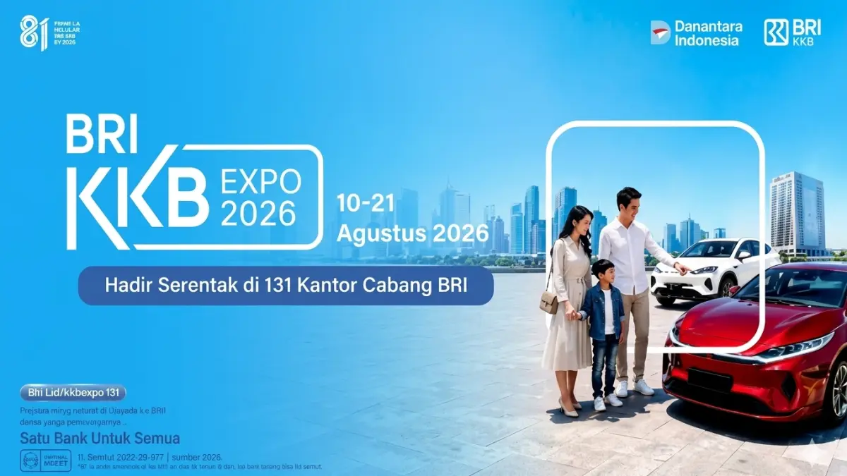 BRI menghadirkan BRI KKB Expo 2026 yang berlangsung serentak di 131 Kantor Cabang BRI di seluruh Indonesia pada 10–21 Agustus 2026.