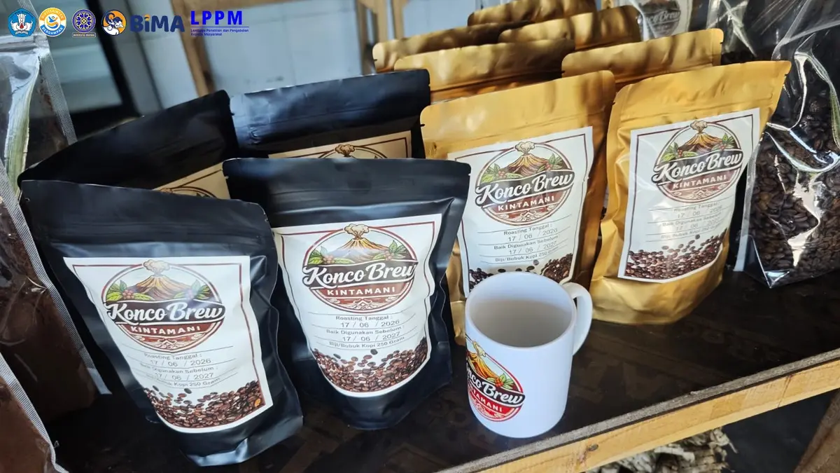 Produk kopi Kintamani hasil pengembangan dan standardisasi roasting serta kemasan dalam kegiatan pengabdian kepada masyarakat