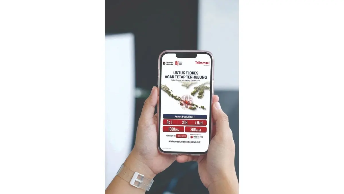 PAKET DARURAT TELKOMSEL  *888*20# : Paket Darurat Rp1 bagi pelanggan terdampak gempa di Flores, NTT, berisi 1 GB internet, 1.000 SMS, dan 300 menit telepon selama 7 hari