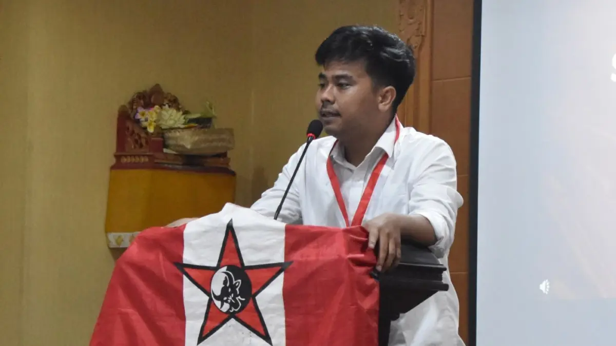 REDAM KONFLIK: Sekretaris Bidang Organisasi DPC GMNI Denpasar sekaligus Ketua Pemuda Gereja (Naposobulung) HKBP Denpasar periode 2020–2022, Gipa Sianipar, Rabu (19/8/2026). (IST/radarbali.id)