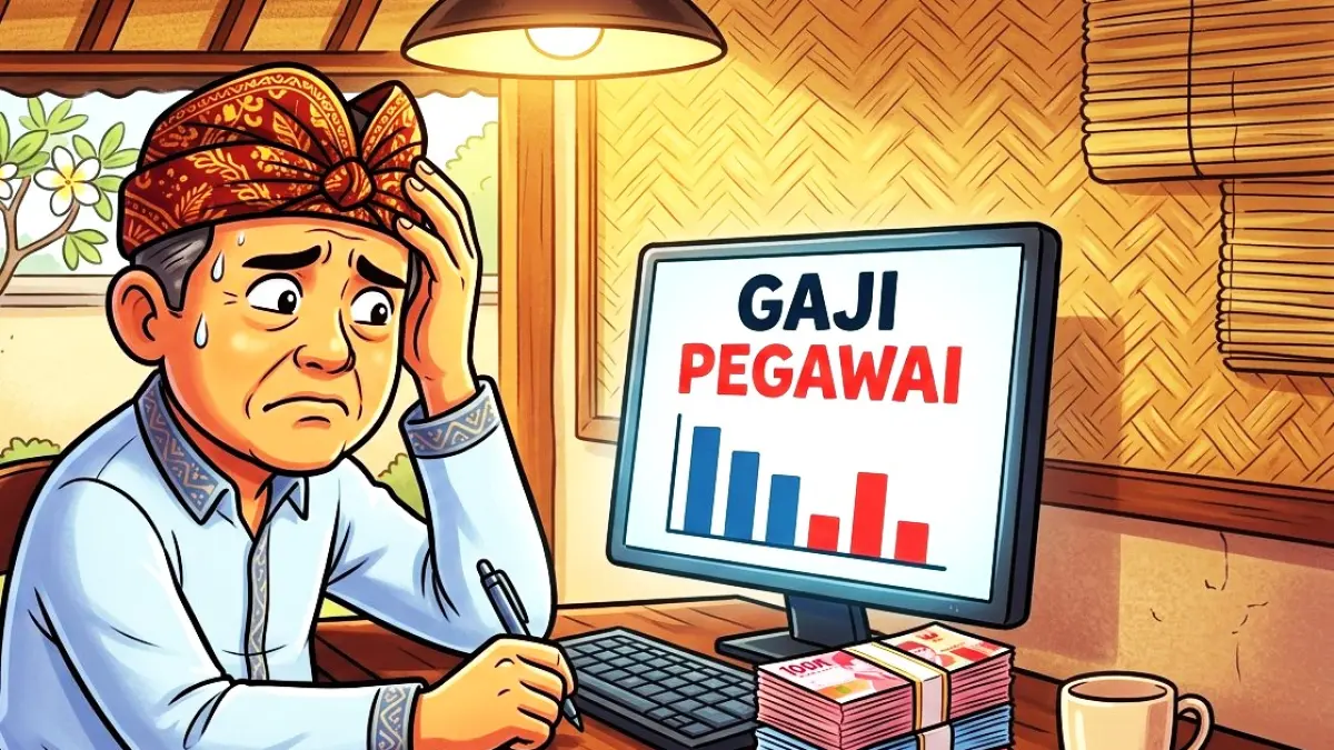 Ilustrasi belanja pegawai negeri. (gambar digital gemini/radar bali)