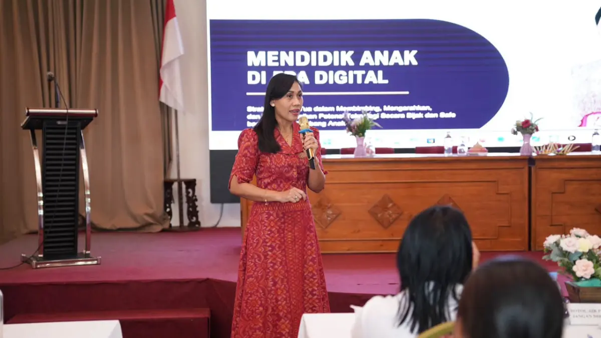 Bunda Paud Gianyar, Ida Ayu Surya Adnyani Mahayastra di acara Bimtek Paud