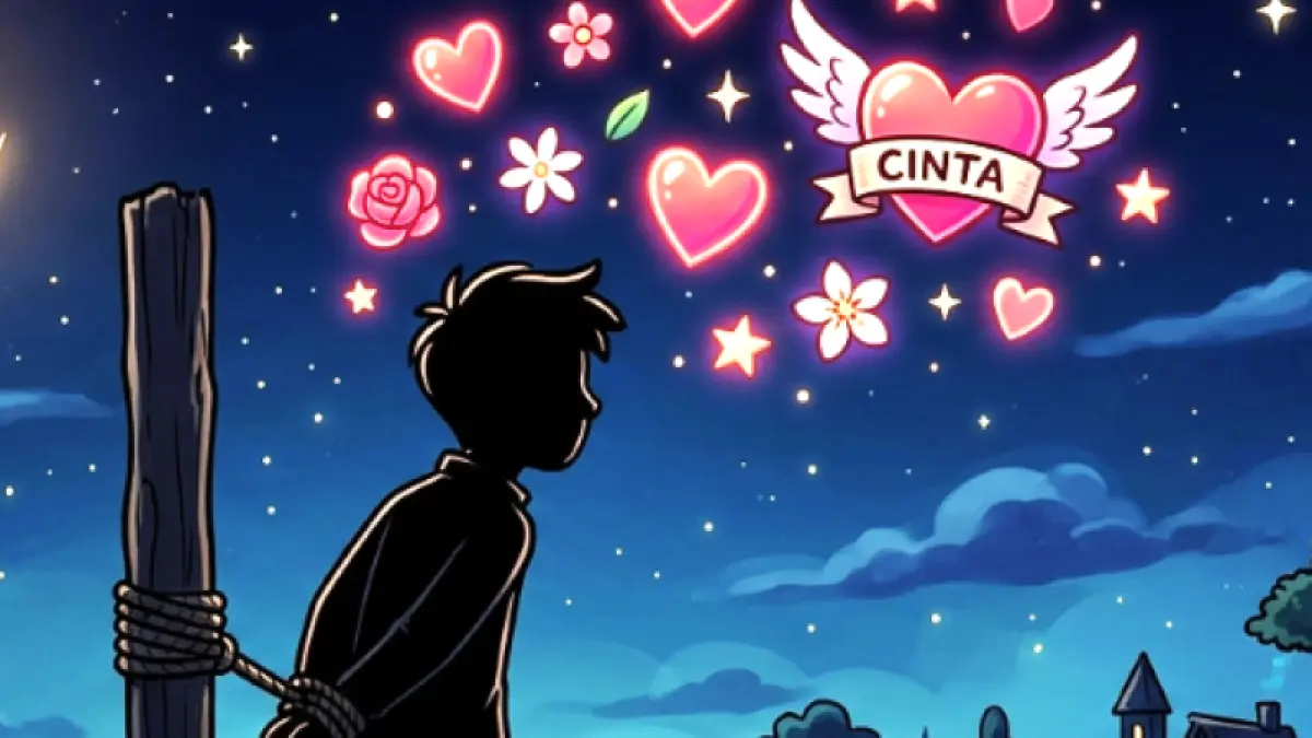 Ilustrasi cinta palsu pasutri nikah siri. (gambar digital gemini/radar bali)