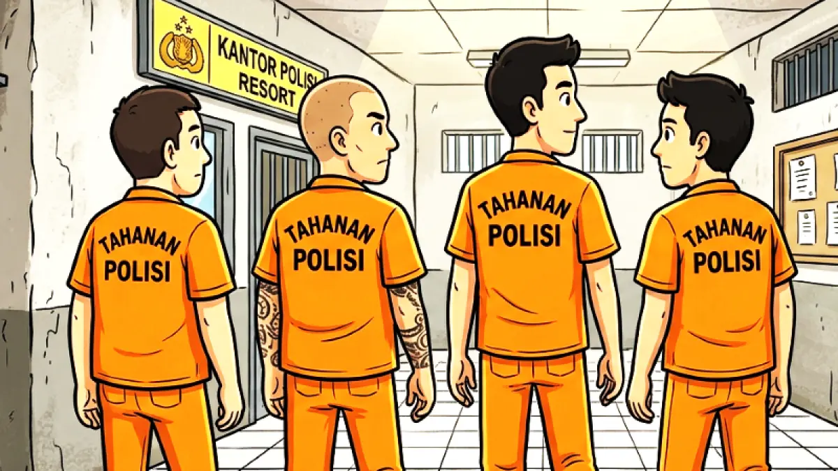 Ilustrasi penangkapan empat orang komplotan pencurian. (gambar digital gemini/radar bali)