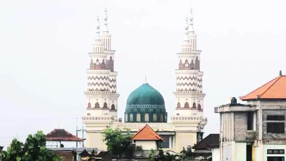Ilustrasi Masjid Al Muhajirrin, Kampung Islam Kepaon, Denpasar. (Miftahuddin/Radar Bali)