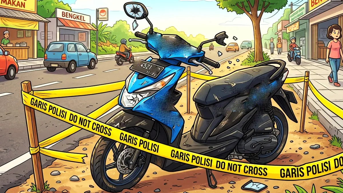 Ilustrasi lakalantas di jalan raya. (gambar digital gemini/radar bali)