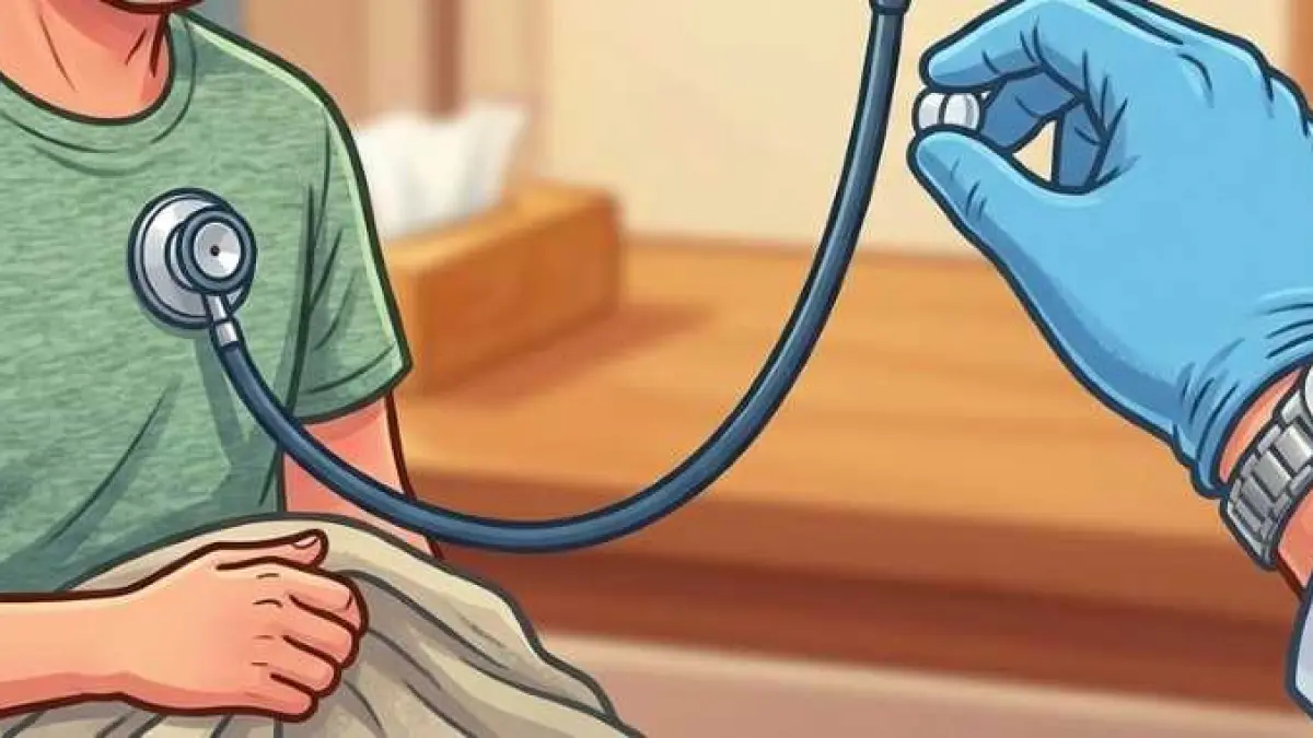 Ilustrasi pemeriksaan orang sakit flu. (ilustrasi gemini/radar bali)