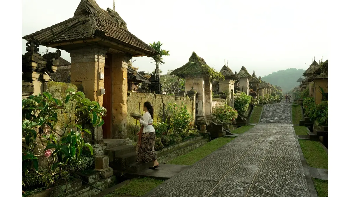 Pemandangan rumah di Desa Penglipuran