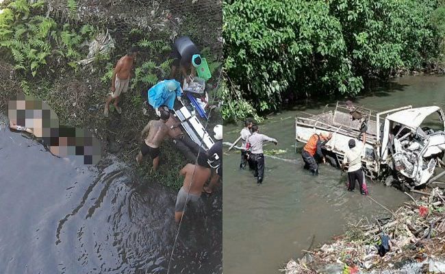 ban-pecah-truk-bermuatan-7-orang-terjun-ke-sungai-satu-meninggal