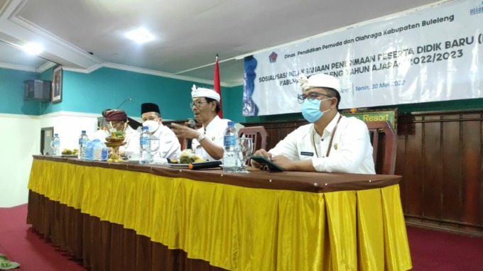 Sosialisasi penerimaan peserta didik baru tahun ajaran 2022/2023 di Buleleng. (eka prasetya/radarbali)