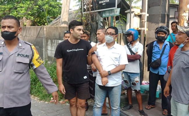 Bule Rusia, Andrey Nikonov ditangkap di Kuta Utara, Bali. (IST)