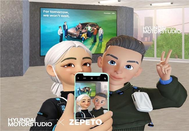 TEKNOLOGI: Hyundai Motor menawarkan pengalaman mobilitas masa depan secara virtual untuk Hyundai Motorstudio di platform metaverse populer ZEPETO.   (ist)