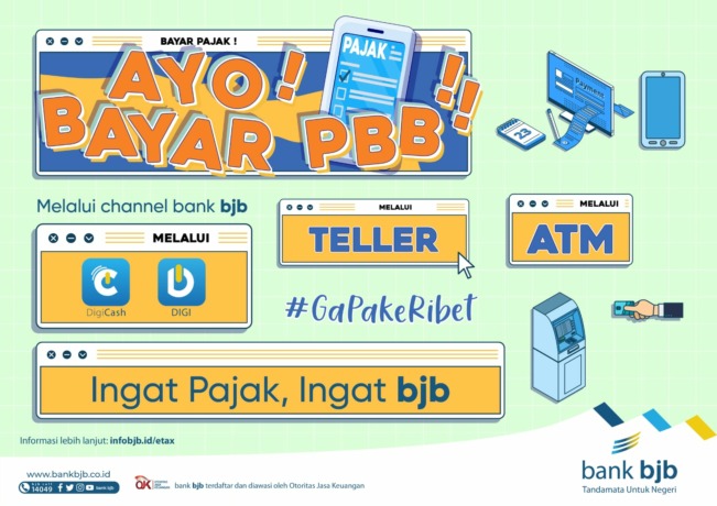 TUNAIKAN KEWAJIBAN: Bayar PBB melalui channel bank bjb. (ist) 