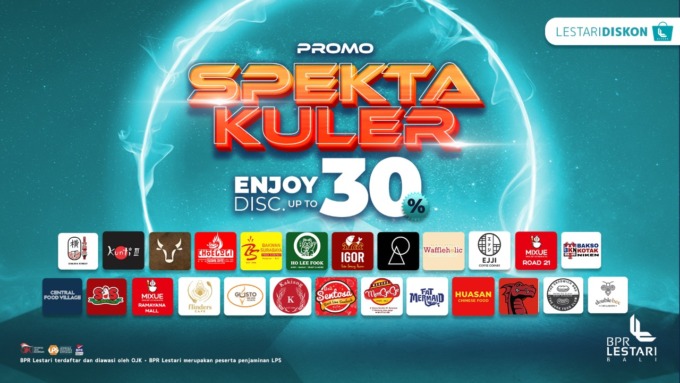 DISKON: LestariDiskon yang bisa kasih diskon hingga 30%. Makan rame-rame bareng keluarga jadi lebih hemat
