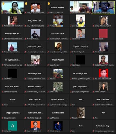 TECHNICAL MEETING: Tercatat ada sekitar 60 orang yang bergabung dalam TM melalui zoom meeting dari 32 tim peserta yang berasal dari sejumlah universitas. (Ist)