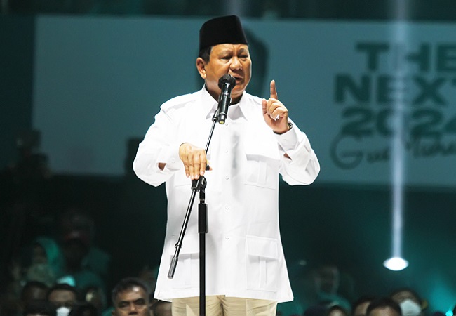 Ketua Umum Partai Gerindra. Prabowo Subianto. (Dery Ridwansah)