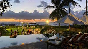 ROMANTIS: Villa Tanju Bali yang berlokasi tepat di depan Pantai Mengening, Desa Cemagi, Kecamatan Mengwi, Kabupaten Badung semakin mengukuhkan Bali sebagai surga wedding destination terbaik di dunia. )I KADEK SURYA KENCANA/ RADAR BALI) 