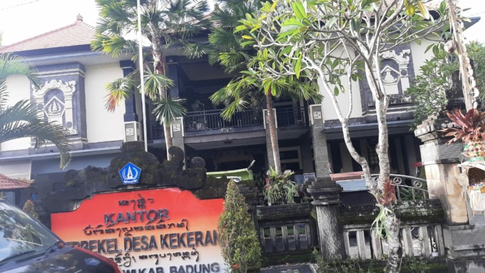 HANGUS: Kantor Perbekel Desa Kekeran Mengwi yang terbakar (19/1/2023)