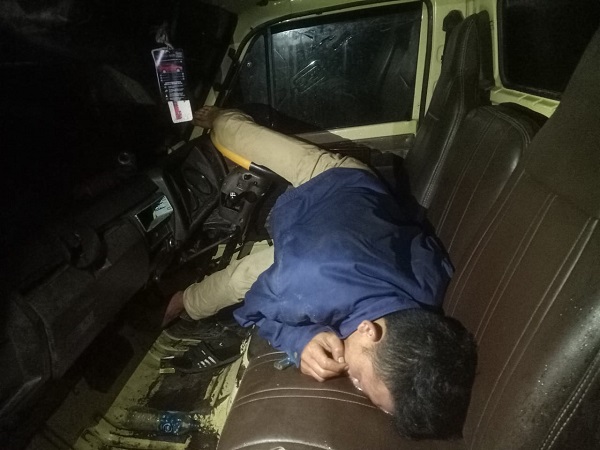 Kondisi korban saat ditemukan di dalam truk. (ist)