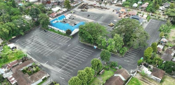 LUAS: Foto Tempat Parkir Kedungdung (Asti Mandala) yang berada dalam satu kesatuan wilayah di Kawasan Suci Pura Agung Besakih. Foto: PEMPROV BALI FOR RADAR BALI