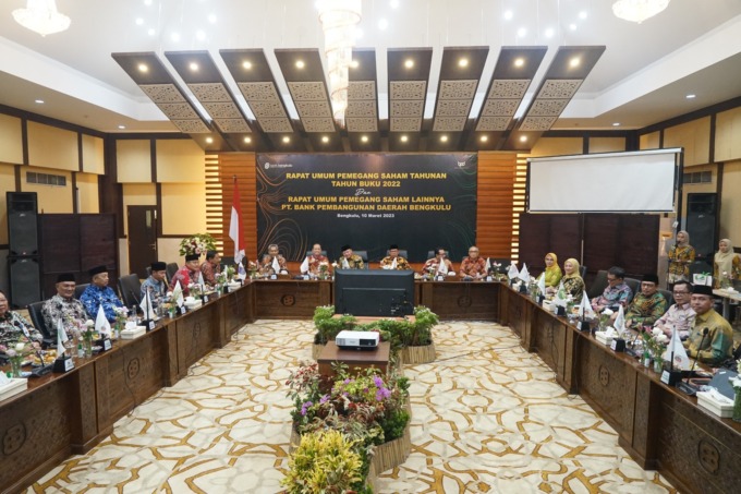 HASIL POSITIF: Rapat Umum Pemegang Saham (RUPS) Bank Bengkulu Tahunan Tahun Buku 2022 pada Jumat, 10 Maret 2023. (bank bjb untuk radar bali)