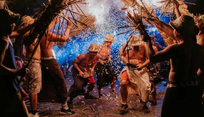PERTUNJUKAN YANG SELALU DITUNGGU : Tradisi Mabubu,  tradisi yang dilaksanakan pada malam Pengerupukan di Desa Adat Pundukdawa, di Kecamatan Dawan, Klungkung. (foto:istimewa)