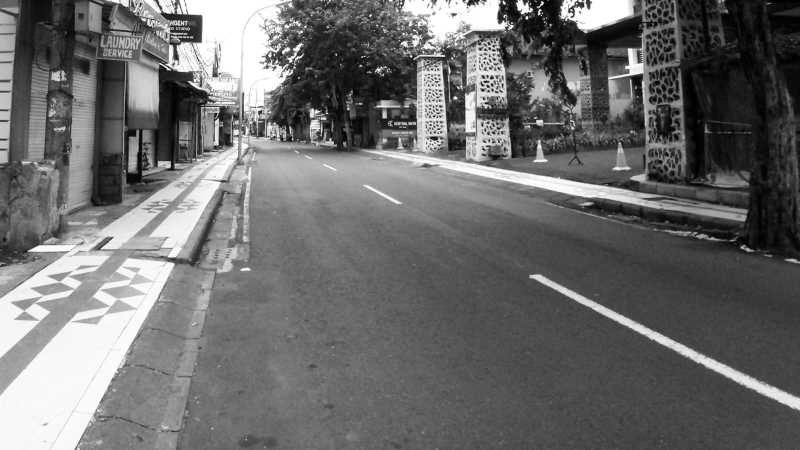 LENGANG: Suasana Nyepi pada tahun lalu. (foto:adrian suwanto/radar bali)