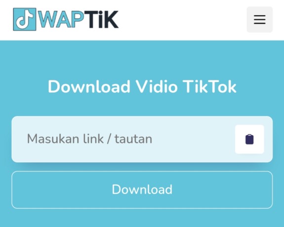 ALTERNATIF: Salah satu metode alternatif mendownload TikTok adalah menggunakan platform lain seperti waptik. (Waptik untuk Radar Bali)
