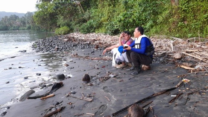 Suasana di lokasi hilangnya anak SMP di Sungai atau Tukad Balian Desa Lalanglinggah Selemadeg Barat Tabanan. (ist)