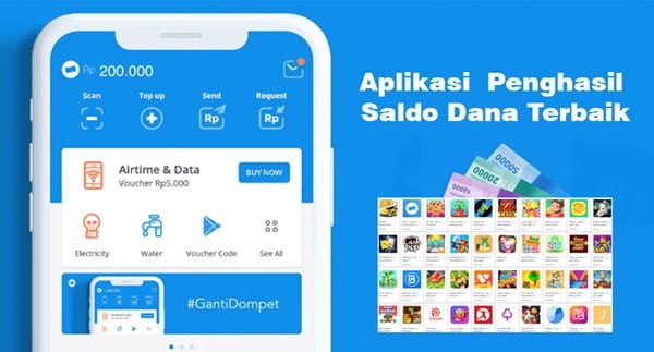 PENGHASIL UANG: Ilustrasi aplikasi penghasil saldo dana via snack video