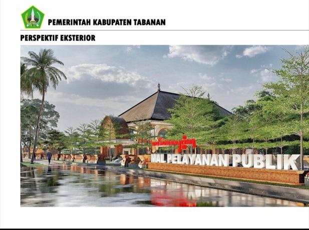 Rencana desain pembangunan Mal Pelayanan Publik Tabanan. (ist)
