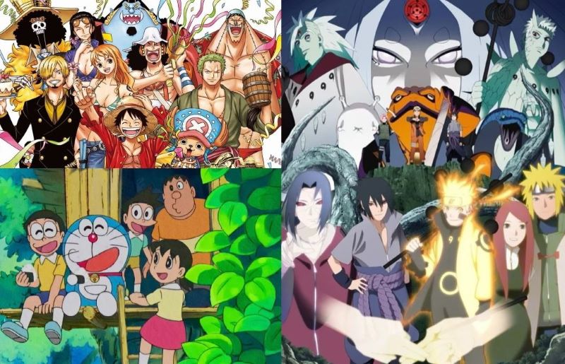 DIGEMARI: Ilustrasi sejumlah anime Jepang yang populer ke sepenjuru dunia.