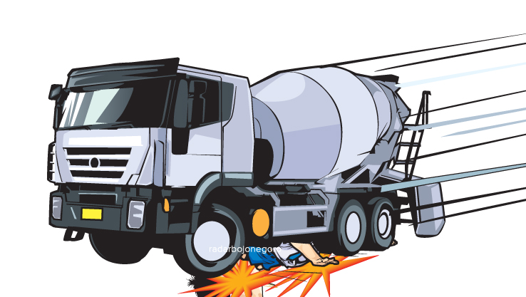 Ilustrasi Laka Lantas Truk Molen (Ainur Ochiem/RDR.BJN)