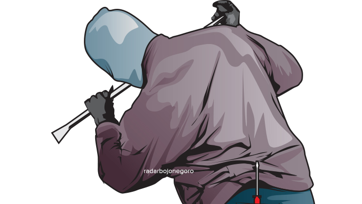 Ilustrasi Pembobol Minimarket (Ainur Ochiem/RDR.BJN)